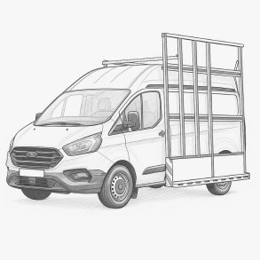 Glass rack type 5 - Ford Transit Custom L1H1 (2012-2023)
