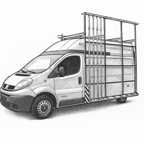 Glass rack type 5 - Renault Trafic E-Tech L1H1 2024- 