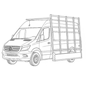 Glass rack type 5 - Mercedes Sprinter L3H3 2018-