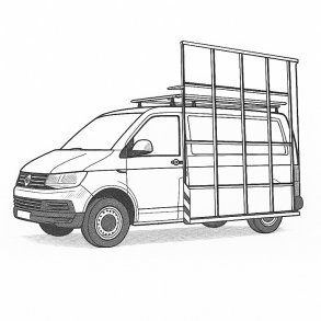 Glass rack type 5 - Volkswagen Transporter T6 SWB/H1 (2015-2019)